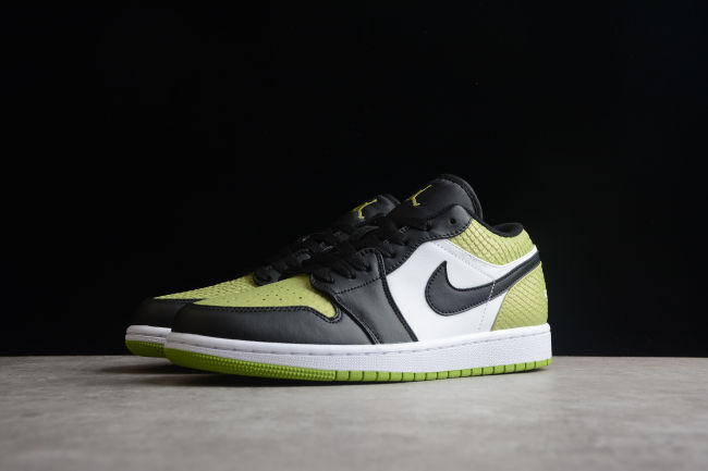 Air Jordan 1 Low Vivid Green Snakeskin DX4446-301