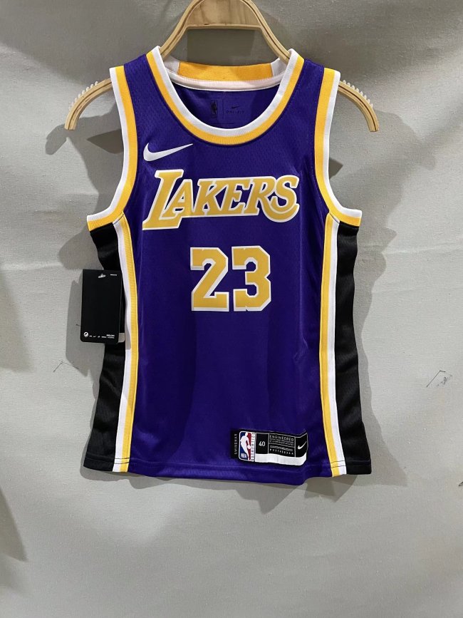 Los Angeles Lakers Kids Jersey White Statement Edition 22/23 NO.23 JAMES