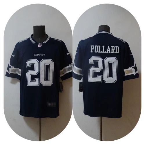 Dallas Cowboys Jersey Navy Limited Edition NO.20 POLLARD