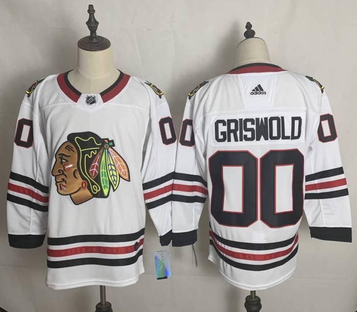 Chicago Blackhawks Breakaway Player Jersey White NO.00 GRISWOLD