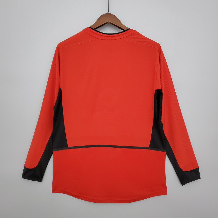 Manchester United Home Long Sleeve Retro Jersey 2002/04