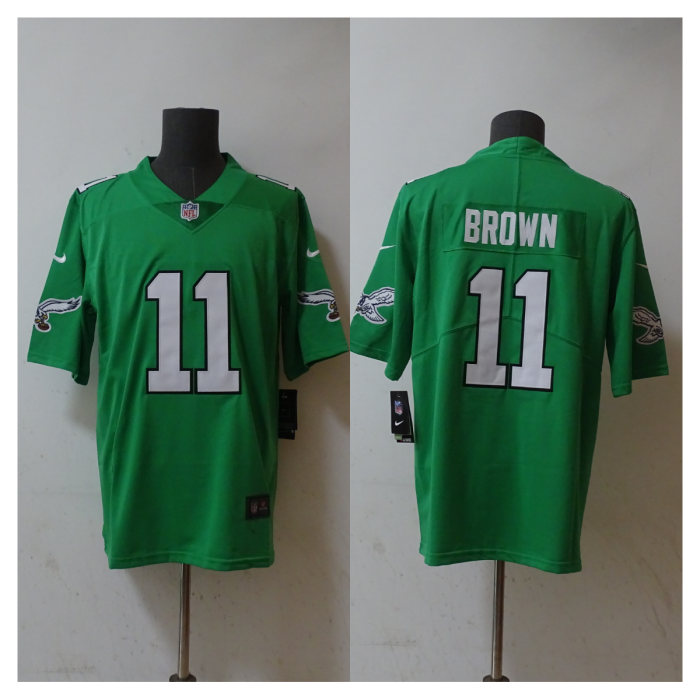 Philadelphia Eagles Retro Edition Grass Green 2023 NO.11 BROWN