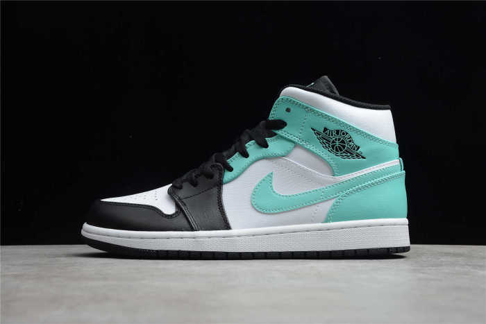 Air Jordan 1 Mid White Tropical Twist Black 554724-132