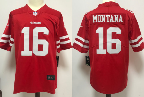 San Francisco 49ers Jersey Limited Editio Red NO.16 MONTANA