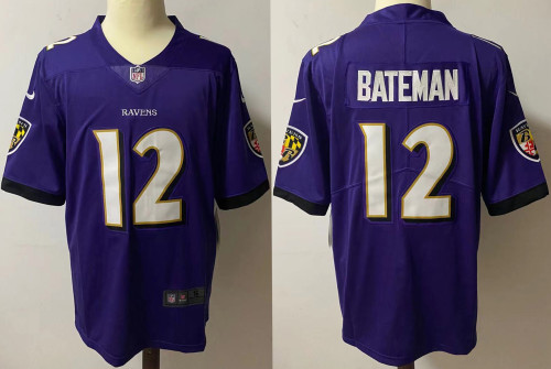 Baltimore Ravens Jersey Purple NO.12 BATEMAN