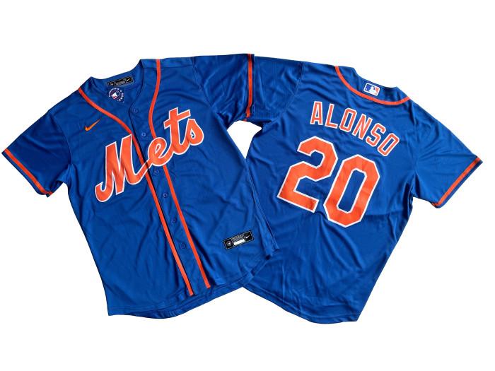 New York Mets Alternate Jersey Blue Fan Version NO.20 ALONSO