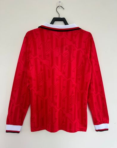 Manchester United Home Long Sleeve Retro Jersey 1992/94