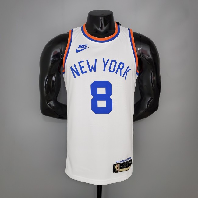 Kemba Walker New York Knicks 75th Anniversary Swingman Jersey White