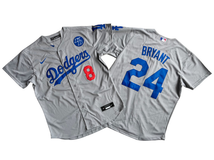 Los Angeles Dodgers Jersey Grey Fan Version NO.8+24 BRYANT