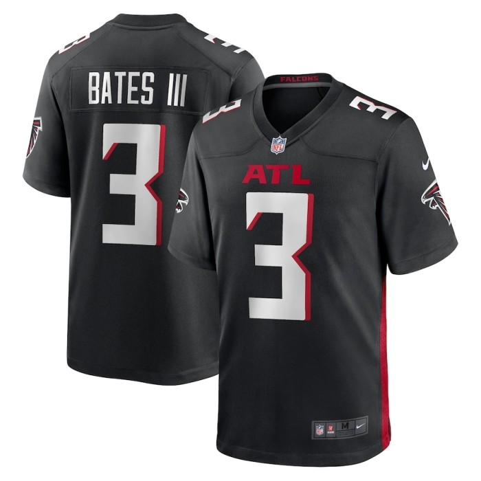 Atlanta Falcons Jersey Black NO.3 BATES III