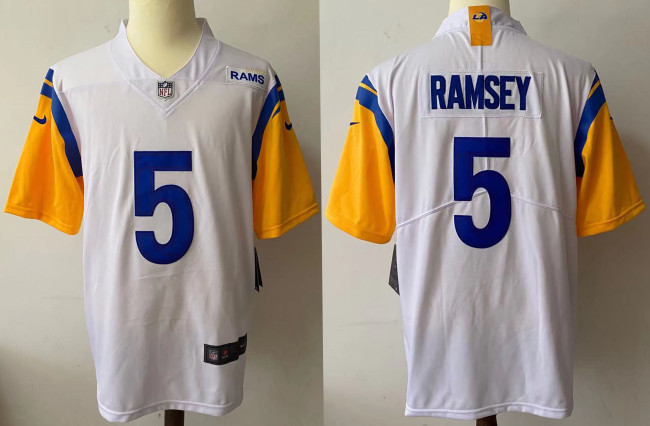 Los Angeles Rams Jerseys White NO.5 RAMSEY