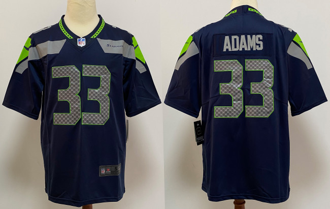 Seattle Seahawks Game Jersey Blue NO.33 ADAMS