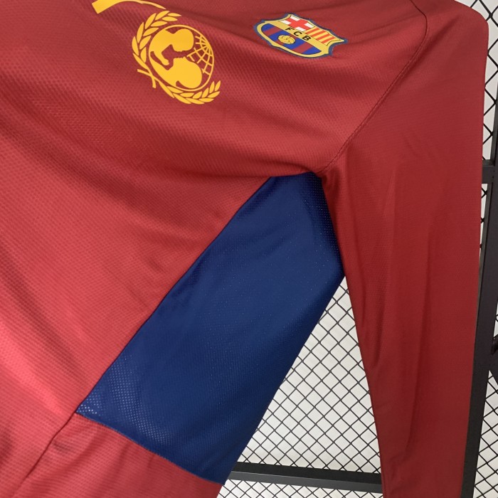Barcelona Home Long Sleeve Retro Jersey 2008/09
