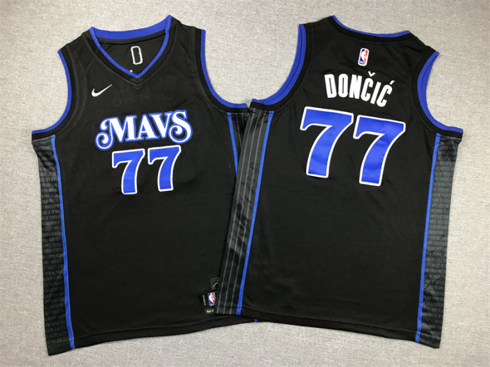 Dallas Mavericks Kid Jersey Blue City Edition 23/24 NO.77 Dončić