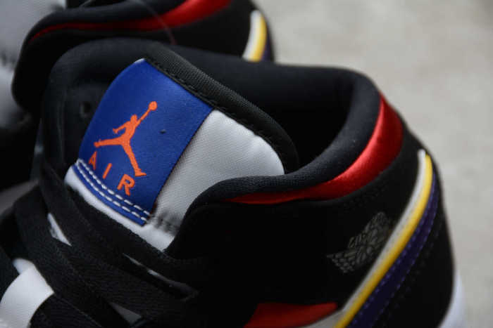 Air Jordan 1 Mid Lakers Top 3 Satin Purple Swish BQ6931-005