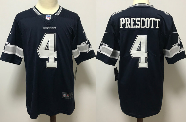 Dallas Cowboys Jersey Navy Limited Edition NO.4 PRESCOTT