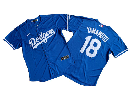 Los Angeles Dodgers Jersey Blue Fan Version NO.18 YAMAMOTO