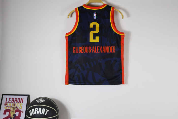 Oklahoma City Thunder Kids Jersey city edition  2024 NO.2 GILGEOUS-ALEXANDER
