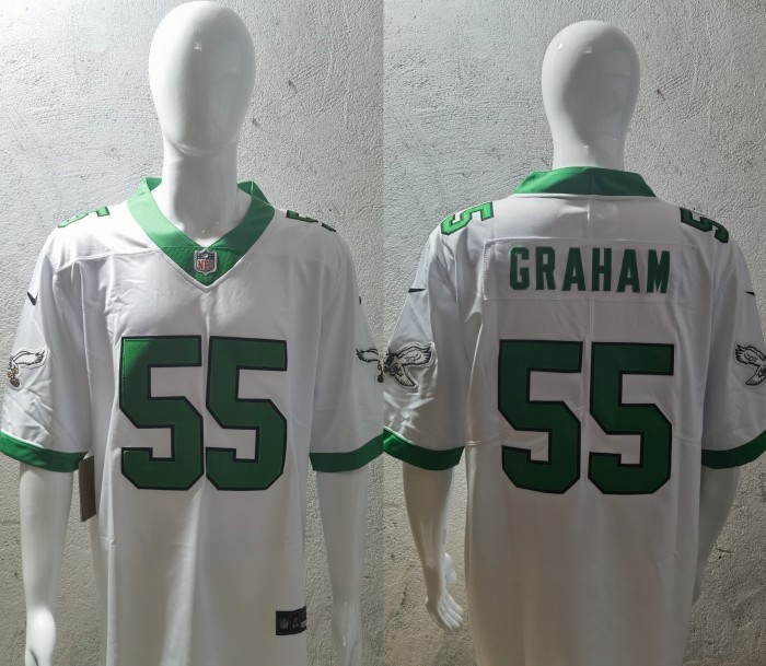 Philadelphia Eagles Retro Edition White 2023 NO.55 GRAHAM