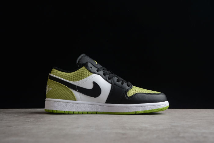 Air Jordan 1 Low Vivid Green Snakeskin DX4446-301