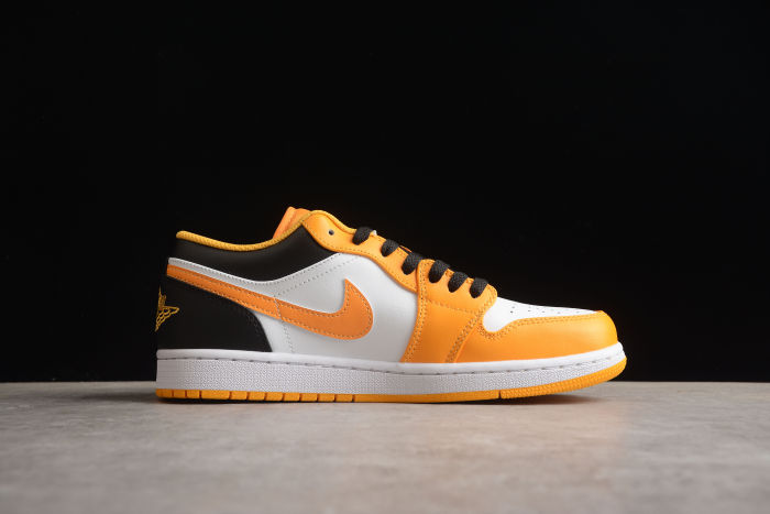 Air Jordan 1 Low Black/Yellow Ochre-White (553558 072)