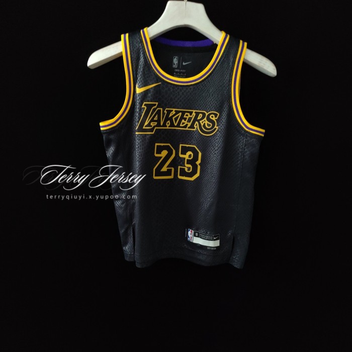 Los Angeles Lakers Kids Jersey City Edition Black NO.23 JAMES