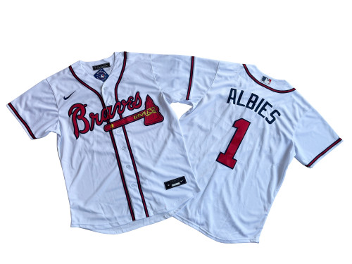 Atlanta Braves Jersey White Fan Version NO.1 ALBIES