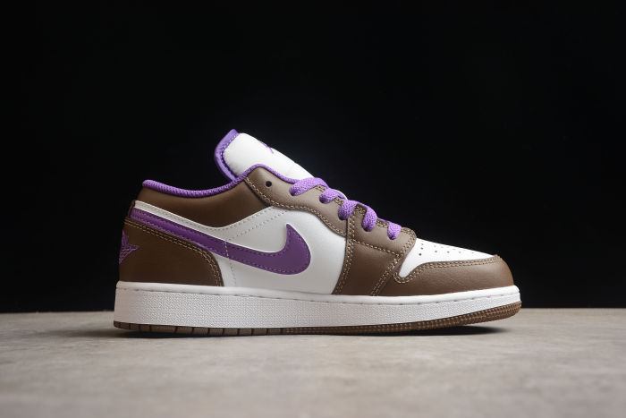Air Jordan 1 Low Purple Mocha (GS) 553560 215
