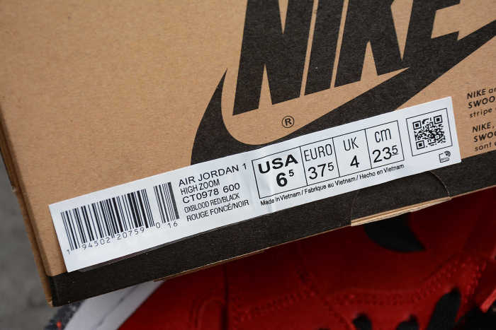 Air Jordan 1 Zoom Air CMFT Crater Gym Red Black White Suede CT0978-600