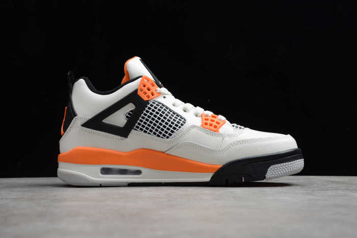 Air Jordan 4 Line Sand White Black Orange
