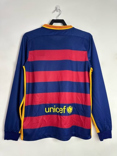 Barcelona Home Long Sleeve Retro Jersey 2015/16