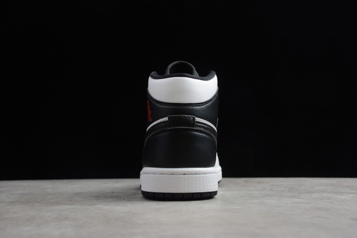Air Jordan 1 Mid White Red Black BQ6472-101