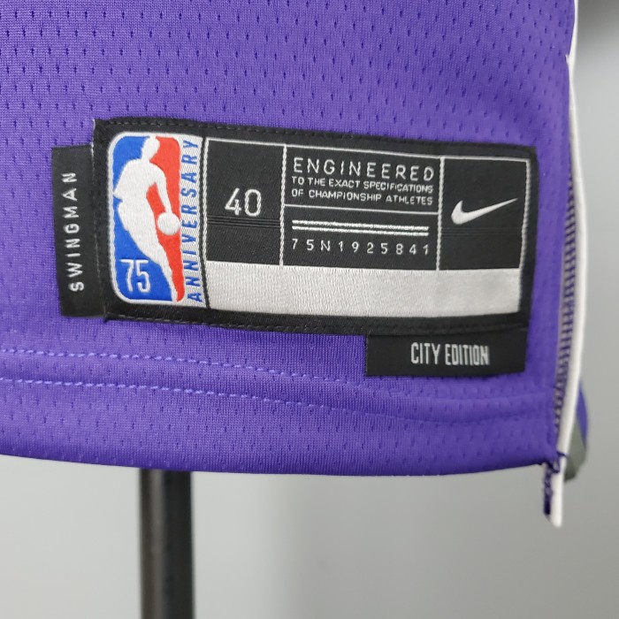 De'Aaron Fox Sacramento Kings 75th Anniversary Swingman Jersey Purple