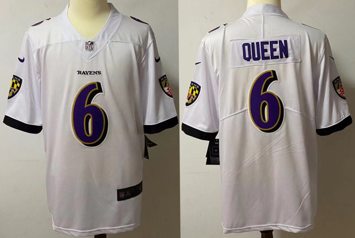 Baltimore Ravens Jersey White NO.6 QUEEN
