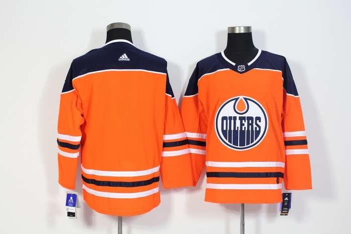 Edmonton Oilers Home Jersey Orange Blue NO Number