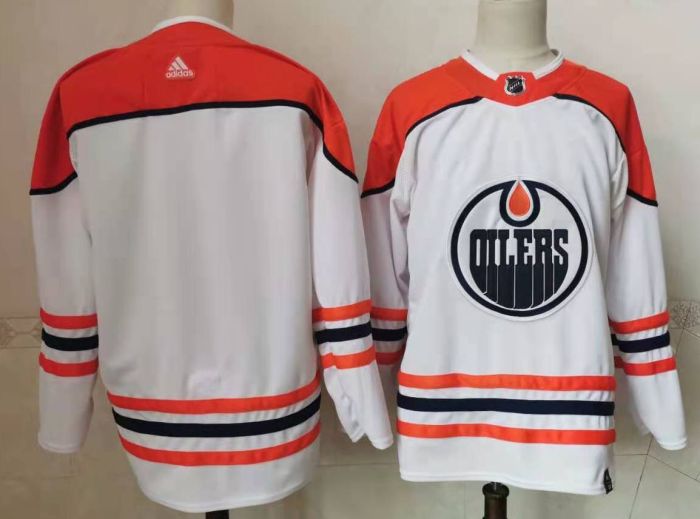 Edmonton Oilers Home Jersey White Orange NO Number