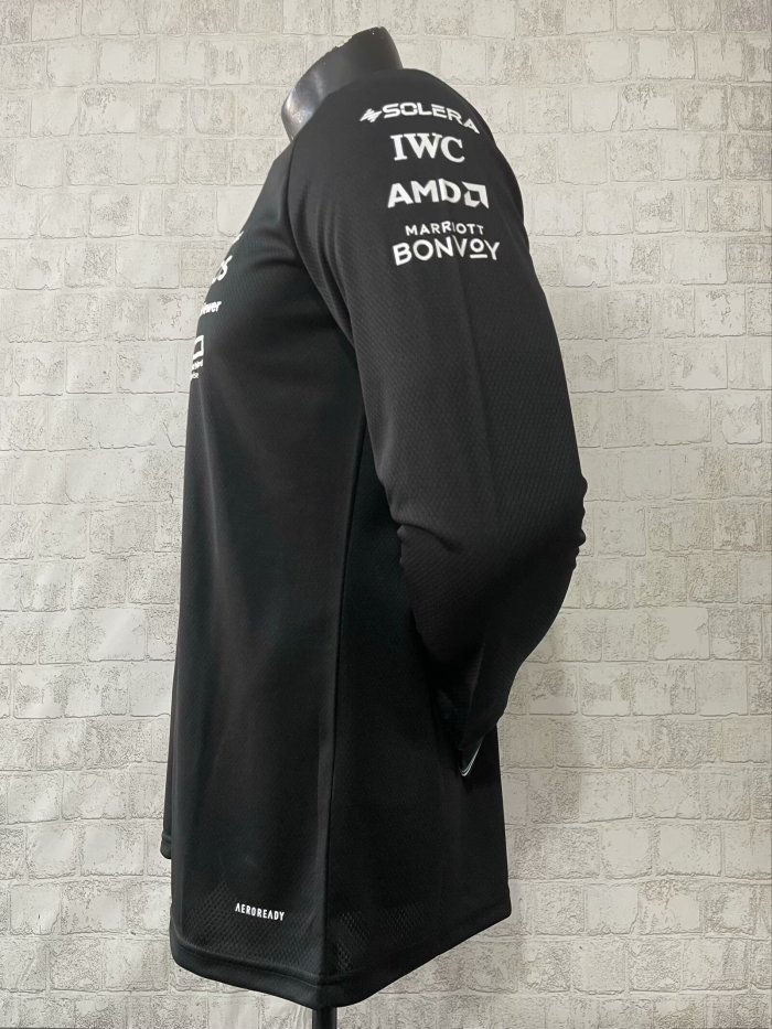 2025 Mercedes AMG Petronas Driver Shirt Long Sleeve Black NO Number