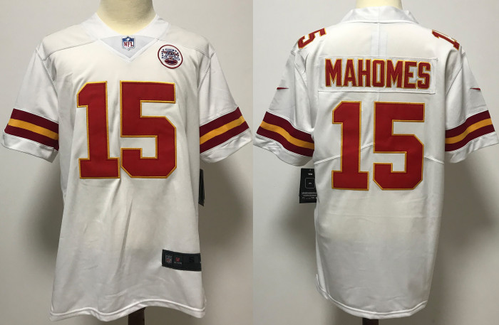 Kansas City Chiefs Jersey White NO.15 MAHOMES