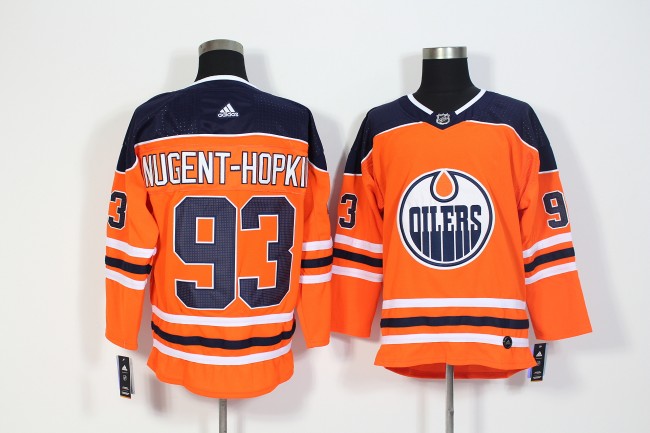 Edmonton Oilers Home Jersey Orange Blue NO.93 NUGENT-HOPKINS