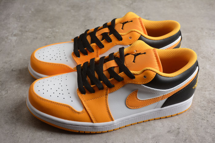 Air Jordan 1 Low Black/Yellow Ochre-White (553558 072)