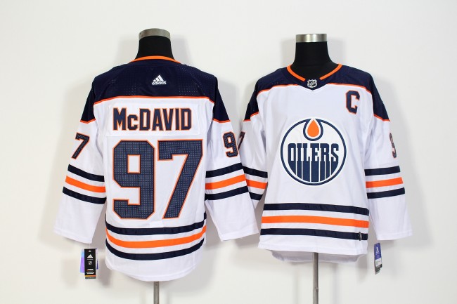 Edmonton Oilers Home Jersey White Black NO.97 McDAVID