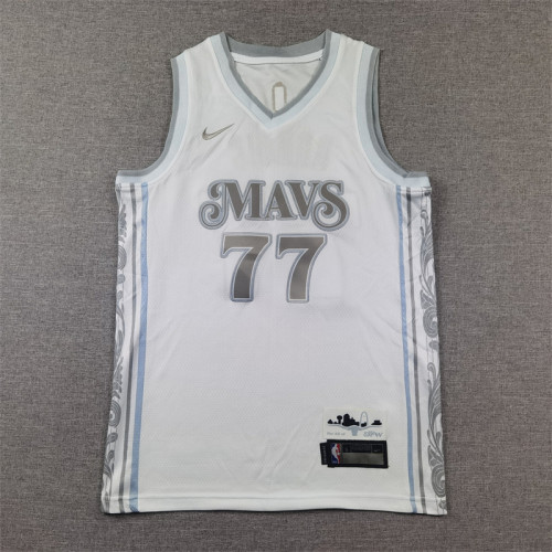 Dallas Mavericks Kid Jersey White City Edition 24/25 NO.77 Dončić