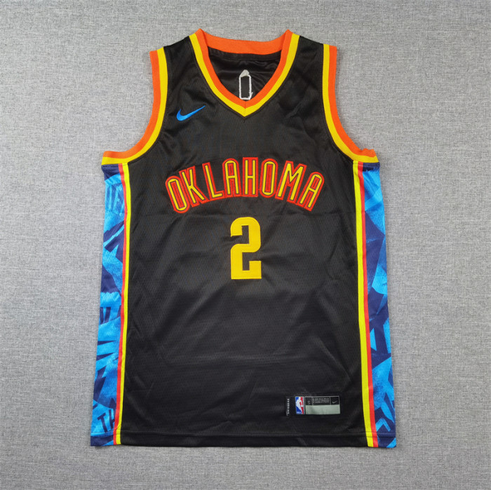 Oklahoma City Thunder Jersey Black city edition 24/25 NO.2 GILGEOUS-ALEXANDER