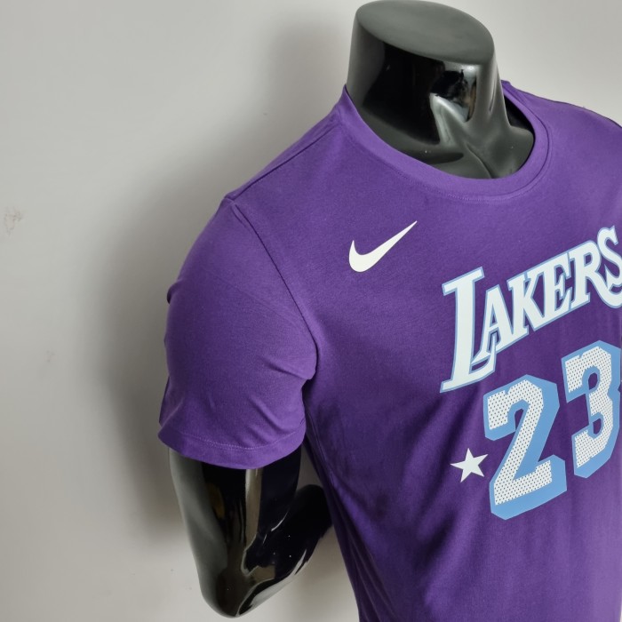 LeBron James Los Angeles Lakers Casual T-shirt Purple