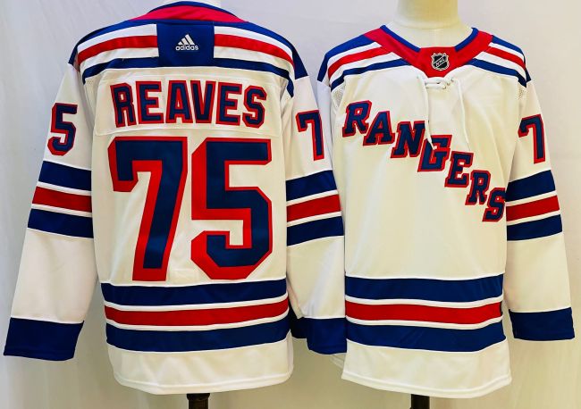 New York Rangers Home Jersey White 22/23 NO.75 REAVES