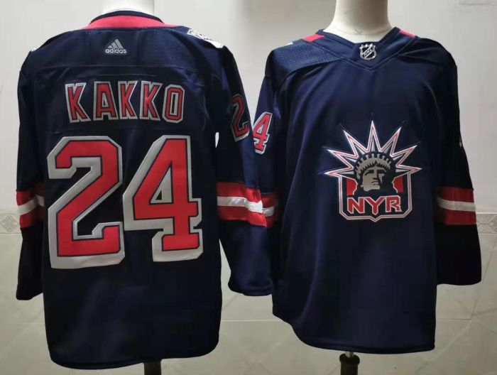 New York Rangers Jersey Reverse Retro 2.0 Black 22/23 NO.24 KAKKO