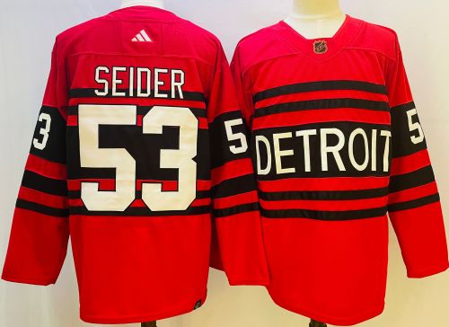 Detroit Red Wings Reverse Retro Replica Jersey Red NO.53 SEIDER