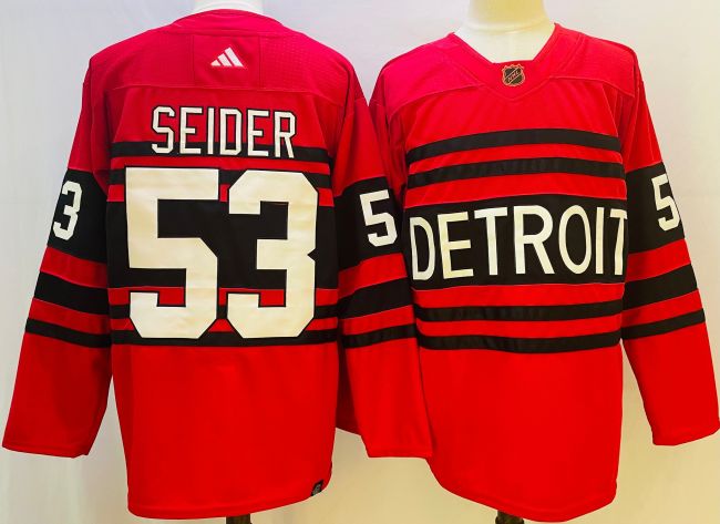 Detroit Red Wings Reverse Retro Replica Jersey Red NO.53 SEIDER