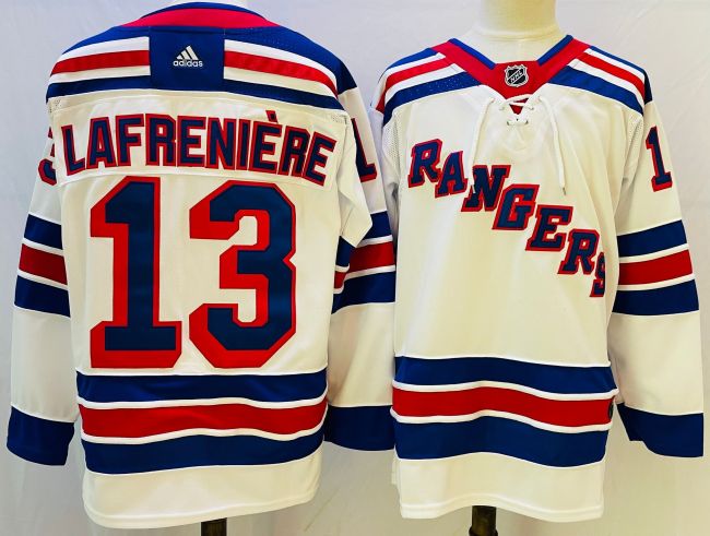 New York Rangers Home Jersey White 22/23 NO.13 LAFRENIERE