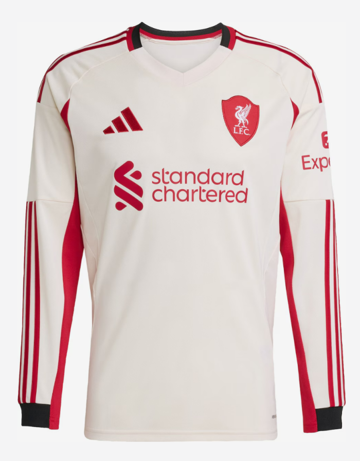 Liverpool Away Player Version Long Sleeve Jersey 25/26